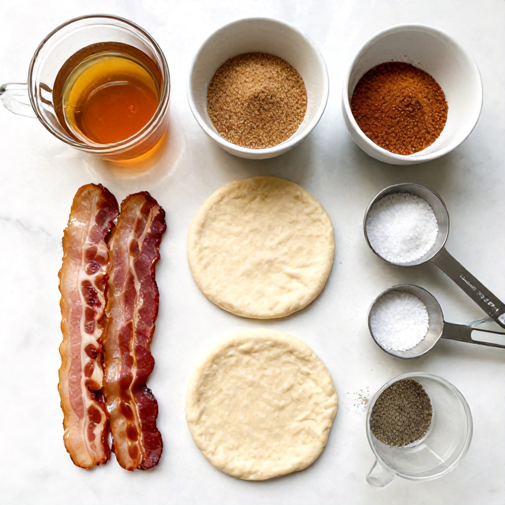 Raw Ingredients for Bourbon Maple Bacon Cinnamon Rolls