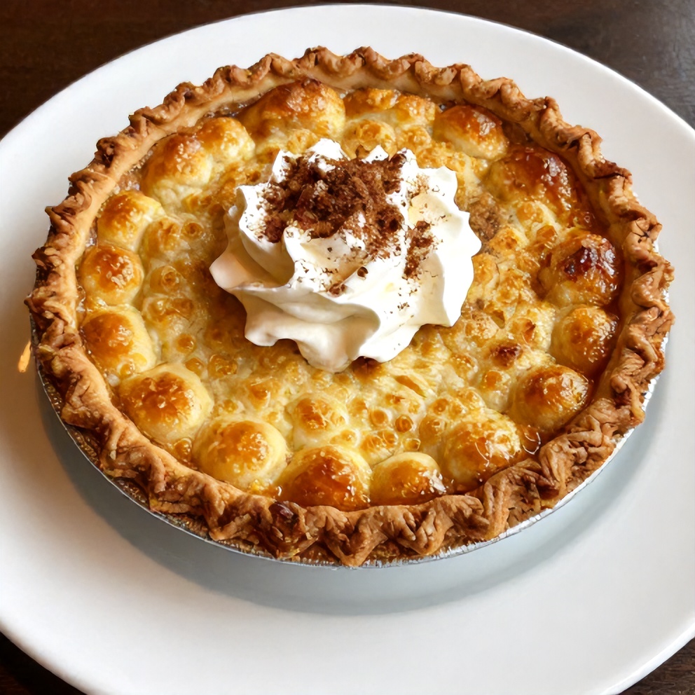 Sliced Burnt Honey Pie with Flaky Oat Crust