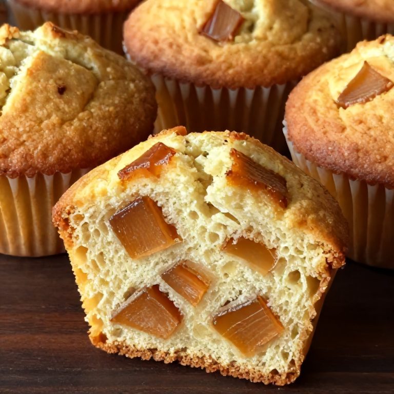 Caramelized Rhubarb Muffins