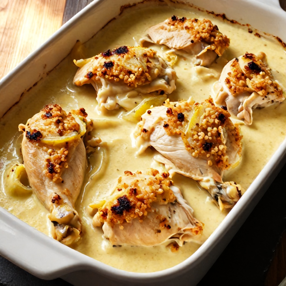 Creamy Baked Lemon Butter Chicken