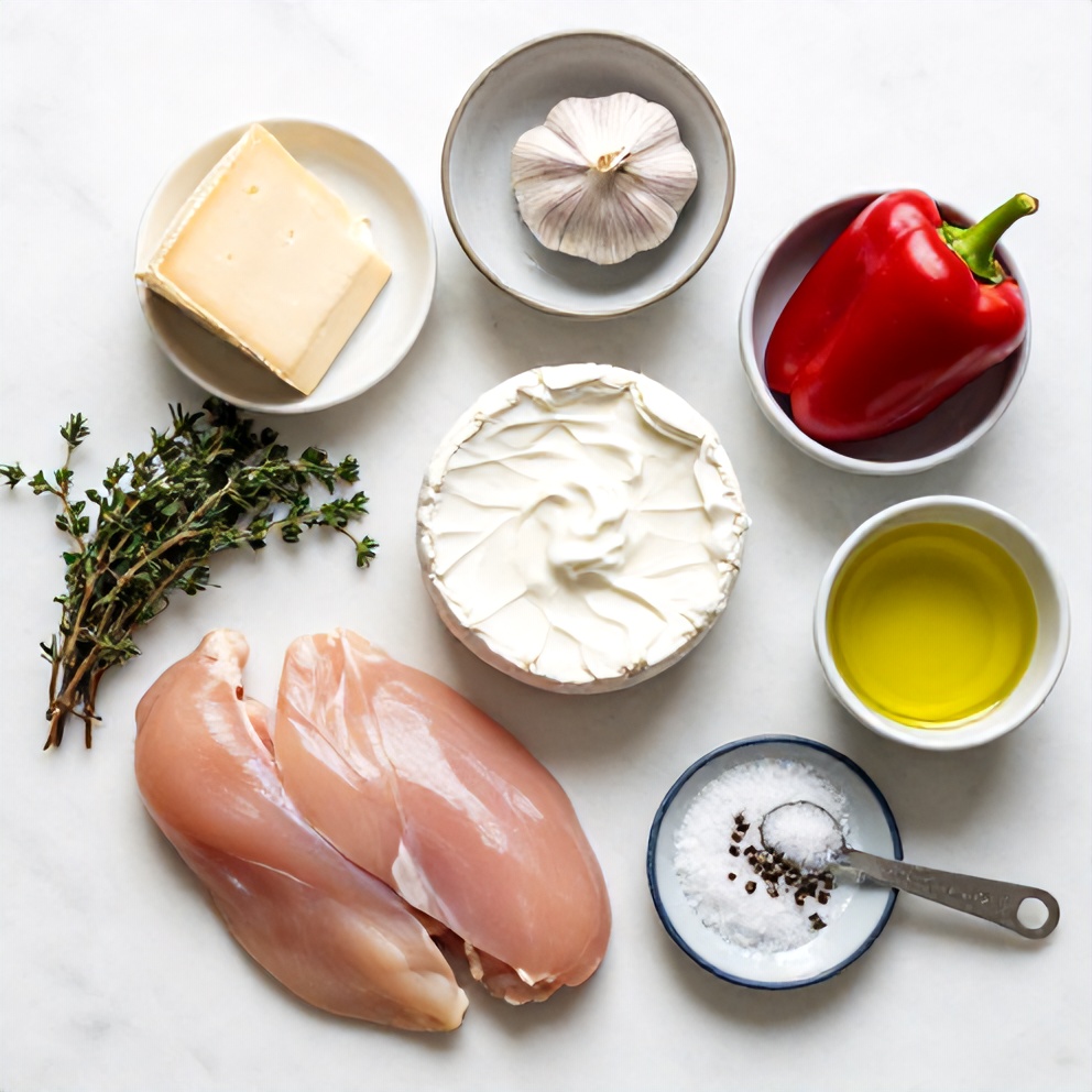 Raw ingredients for Creamy Boursin Chicken