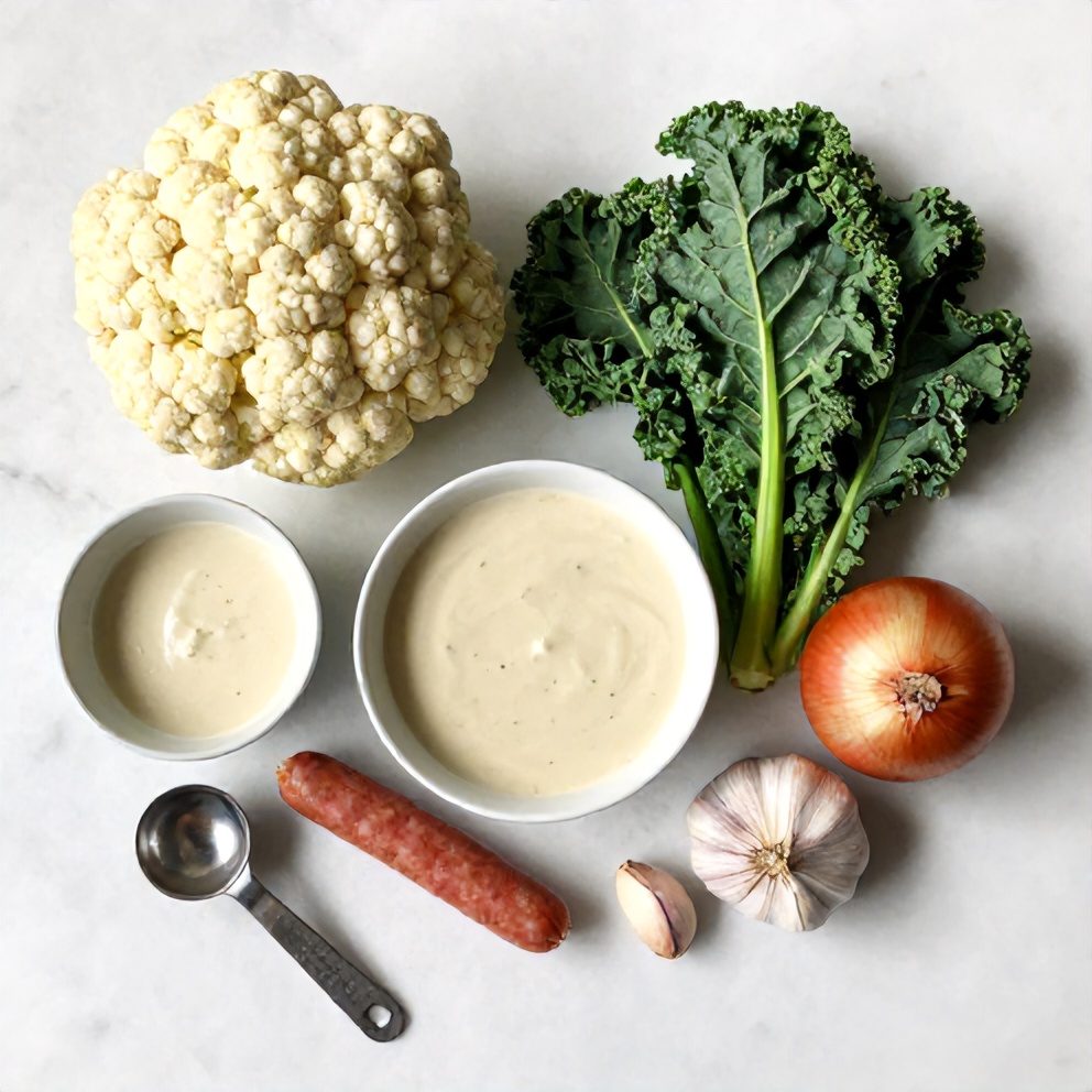 Cauliflower Sausage Kale Soup Ingredients
