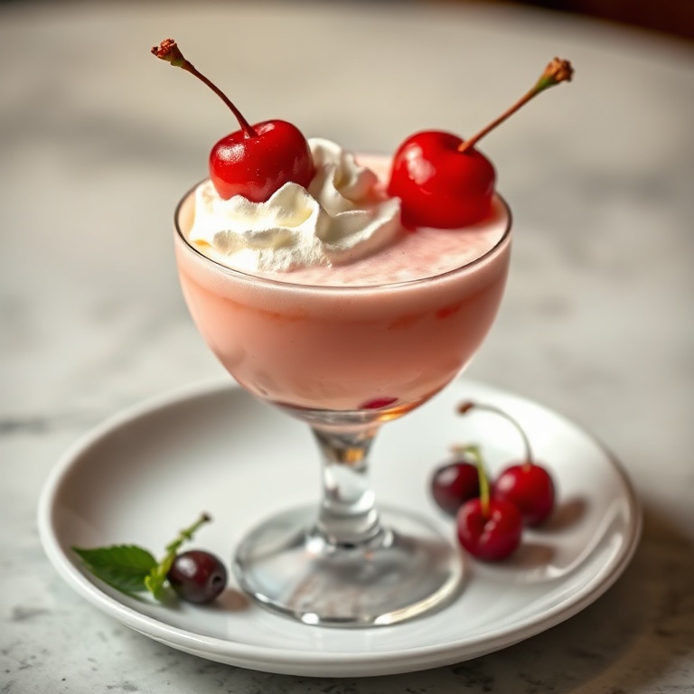 Creamy Cherry Rose Mudslide Cocktail