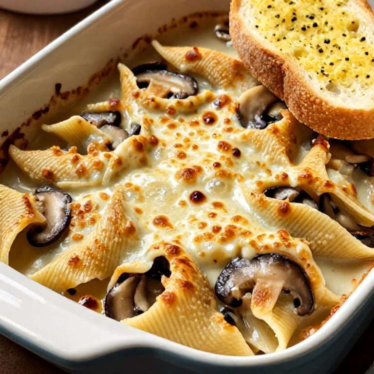 Creamy Garlic Mushroom Stuffed Shells