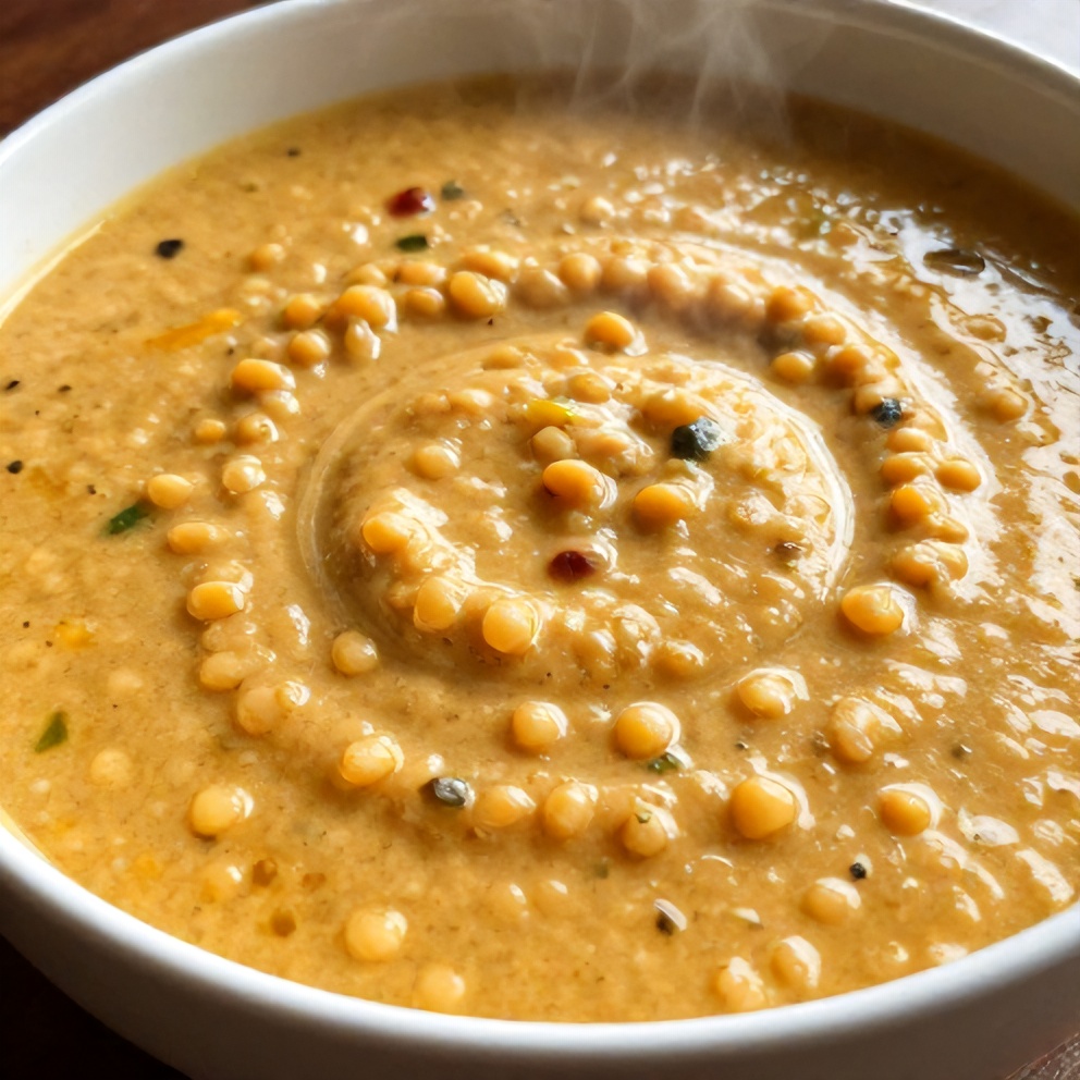 Creamy Moroccan Harissa Lentil Soup