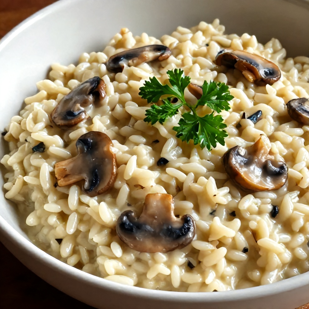 creamy mushroom risotto