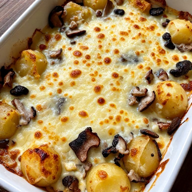 Creamy Pancetta and Porcini Potato Gratin