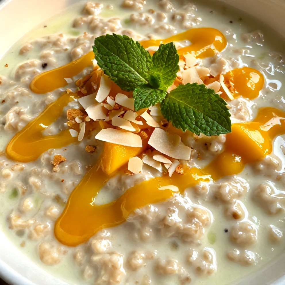 Creamy Pandan Coconut Overnight Oats