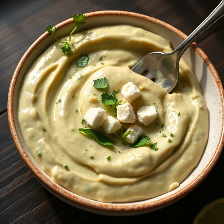 Creamy Pea Dip with Goat Cheese