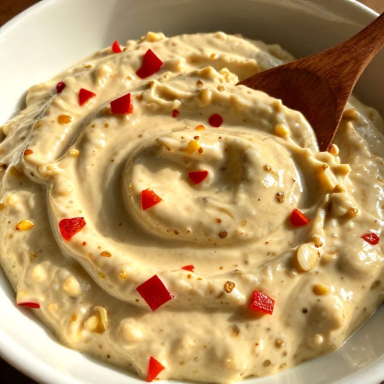 creamy roasted red pepper and garlic dip