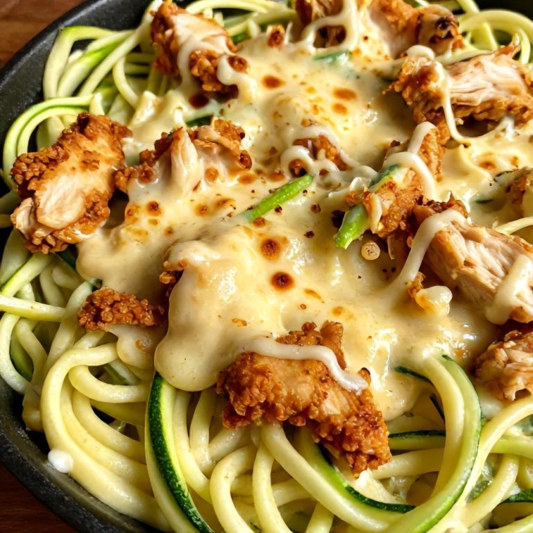 Creamy Zucchini Noodle Chicken Alfredo