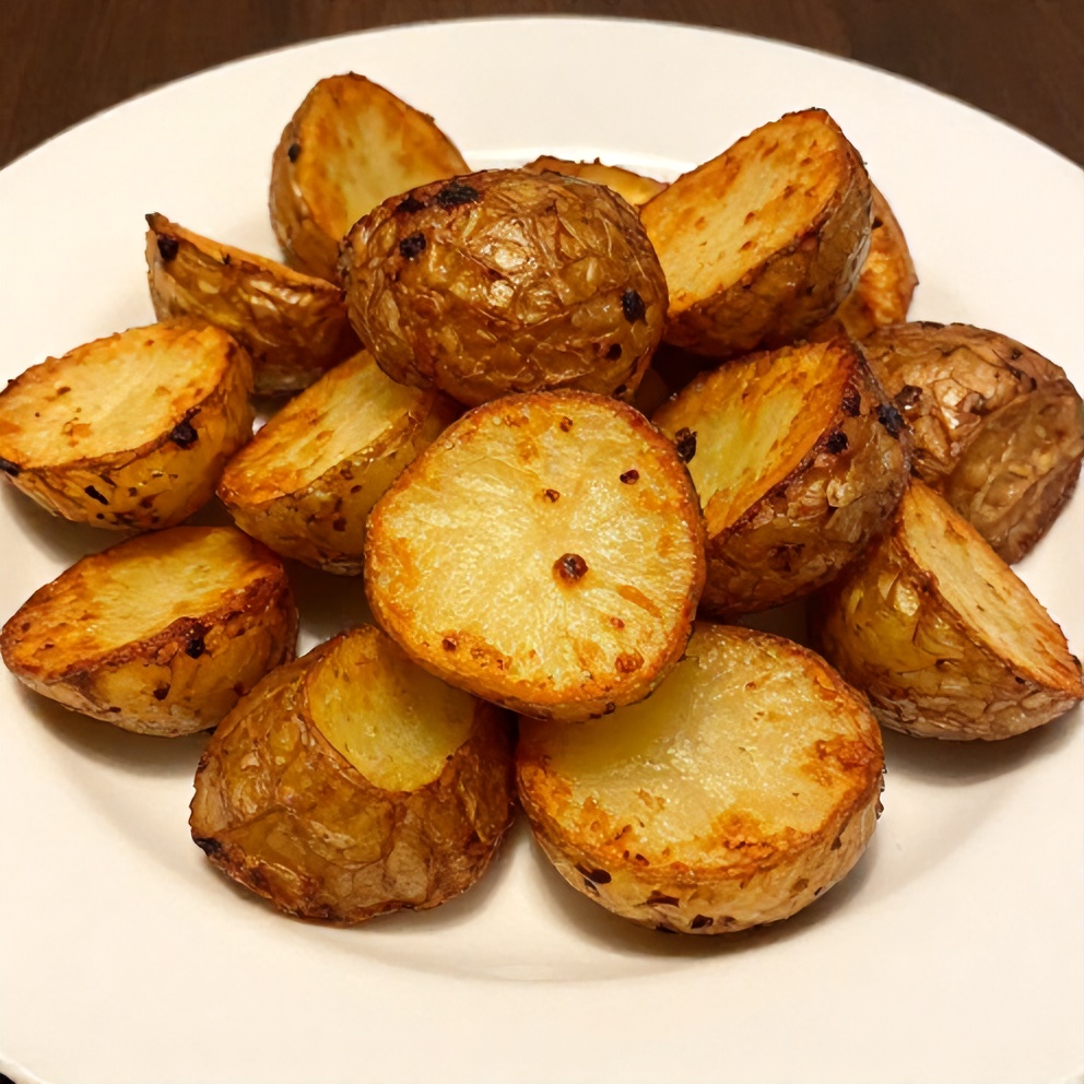 Crispy Air Fryer Smashed Potatoes Close-up