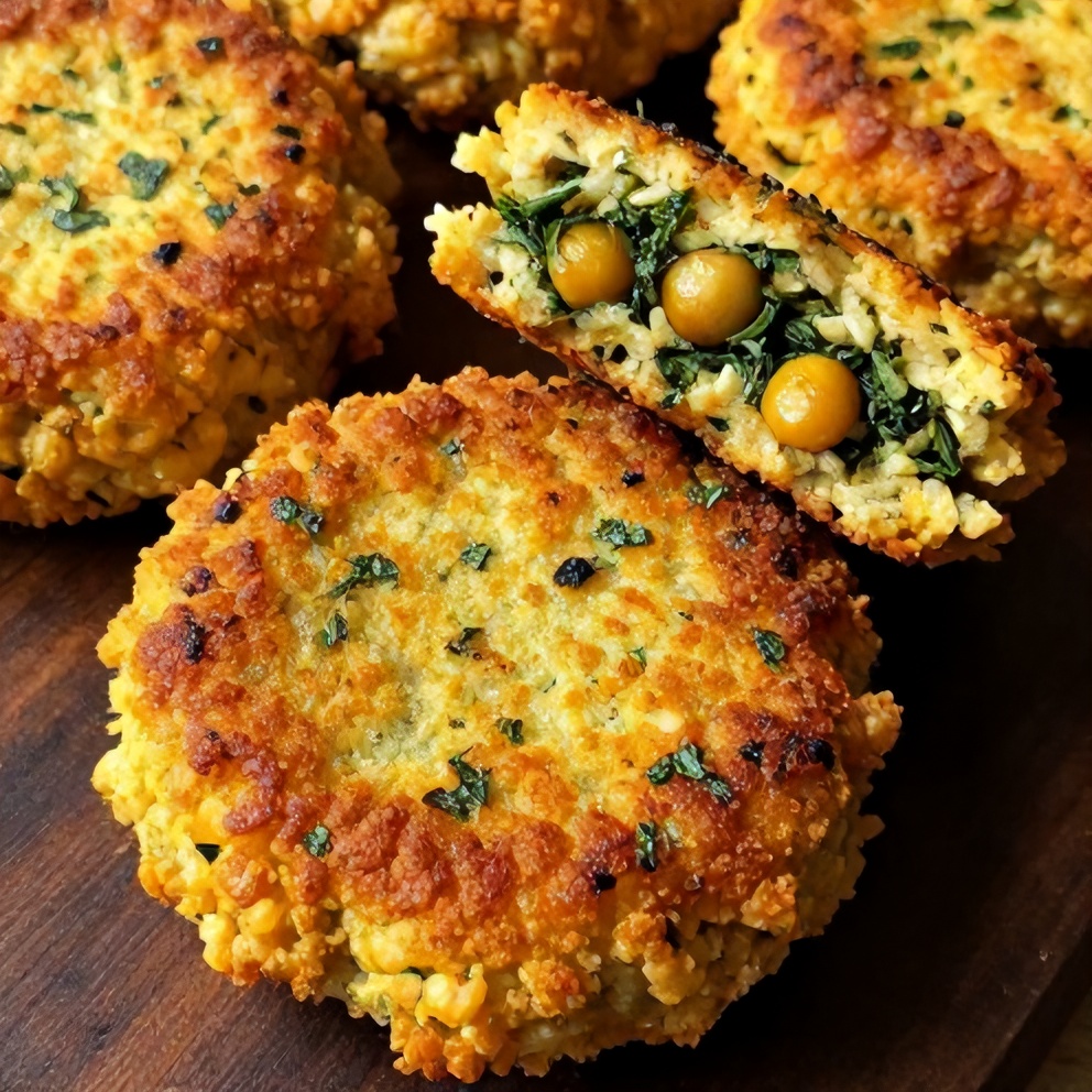 crispy baked chickpea patties