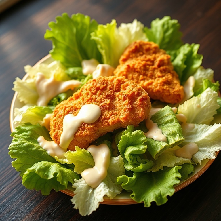 Crispy Chicken Caesar Salad