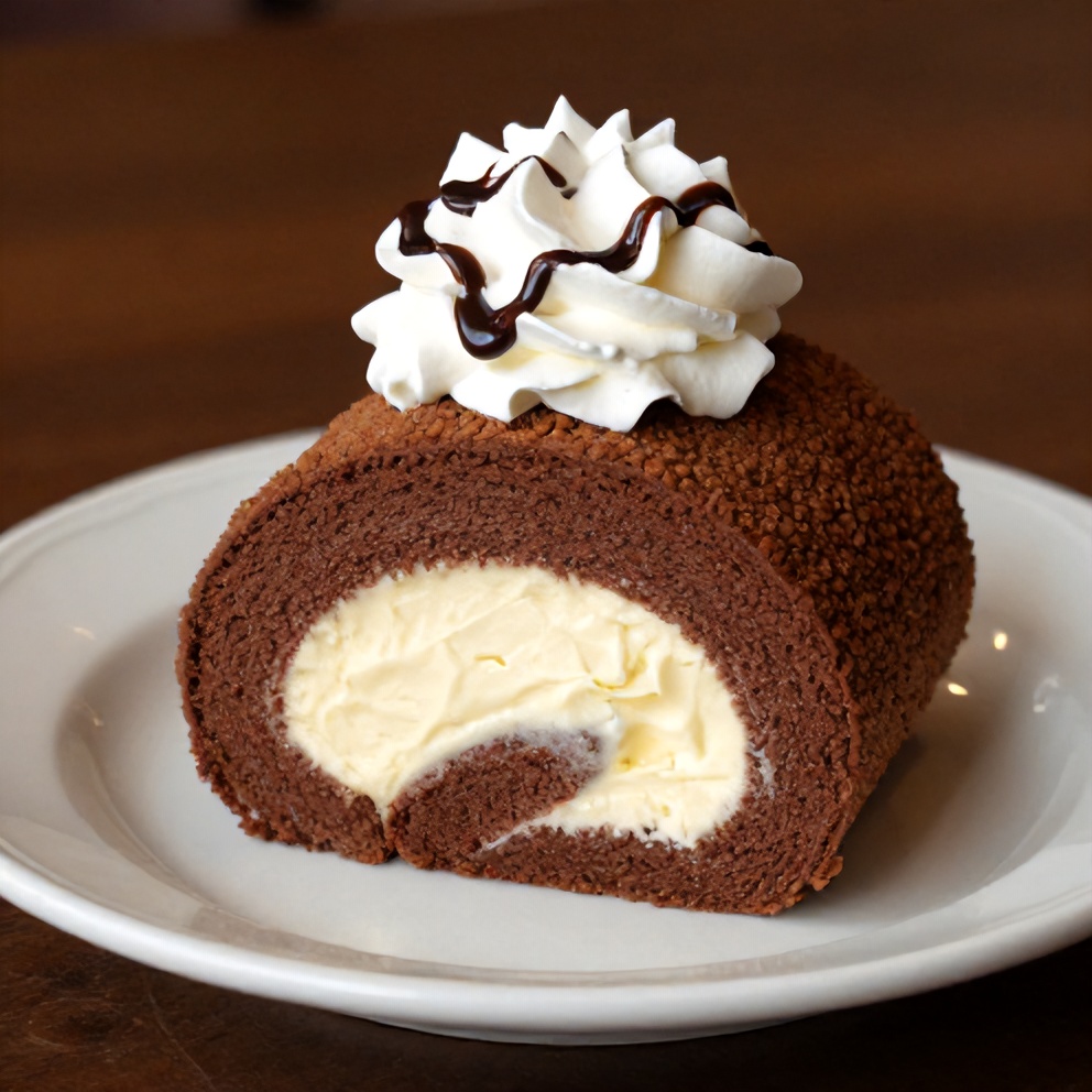 Chocolate Rolls with Vanilla Filling