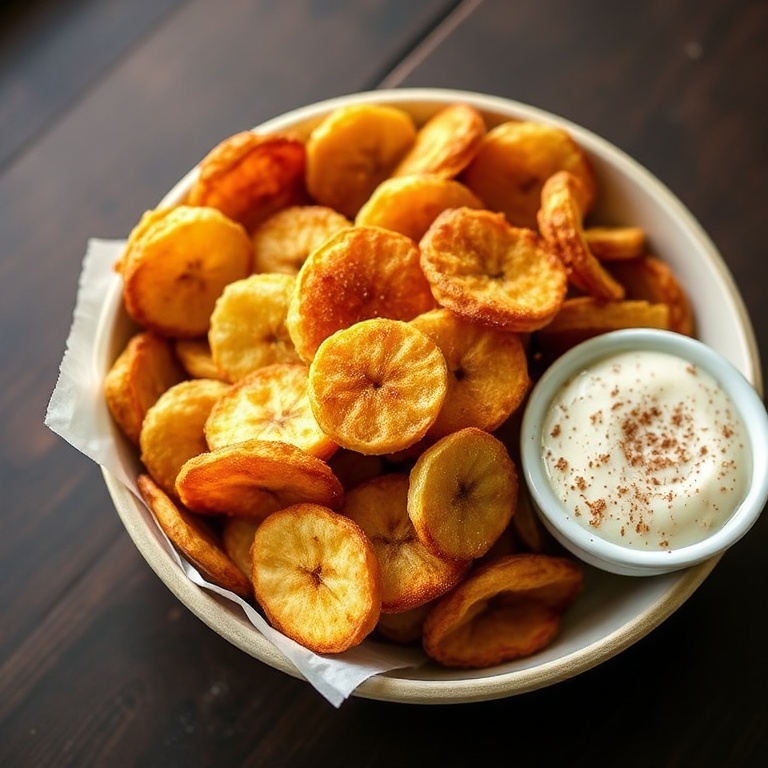 Crispy Cinnamon Sugar Air Fryer Banana Chips