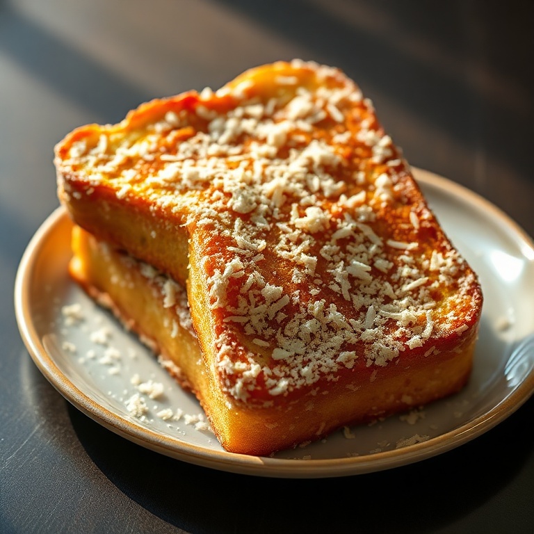 Crispy Coconut Crusted French Toast