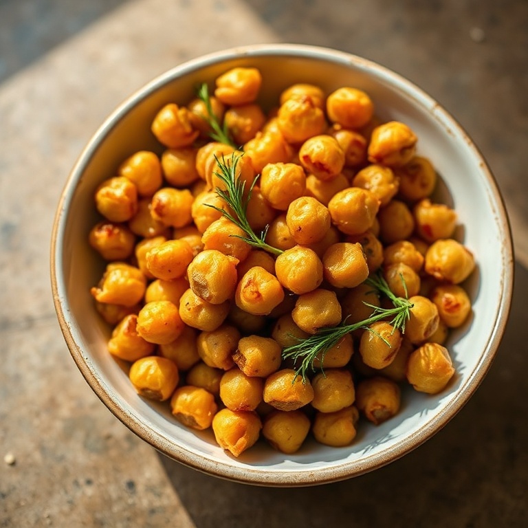 Crispy Dill Pickle Roasted Chickpeas