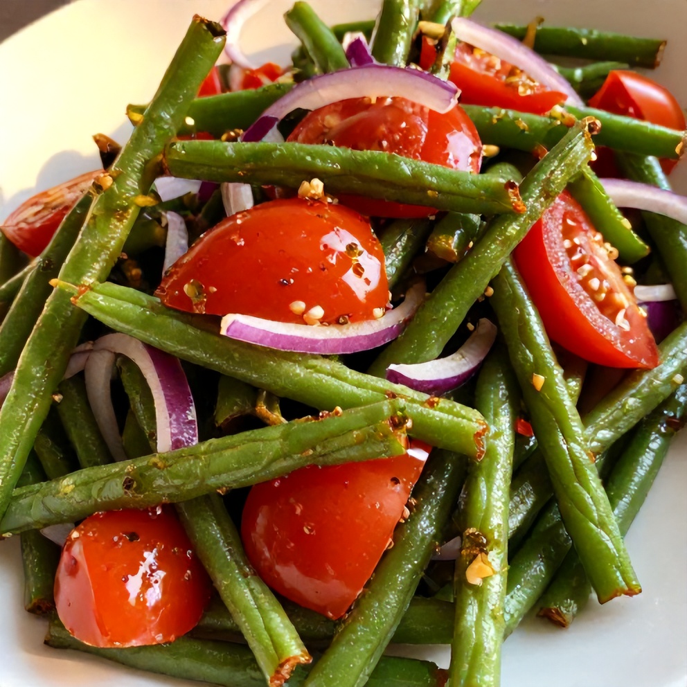 green bean and tomato salad