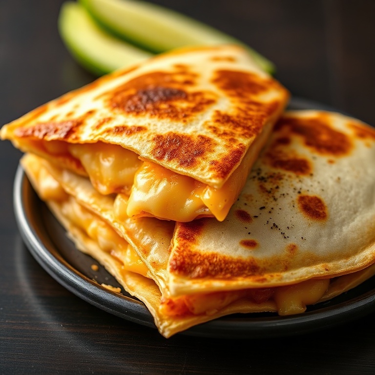 Crispy Honey Garlic Chicken Quesadillas