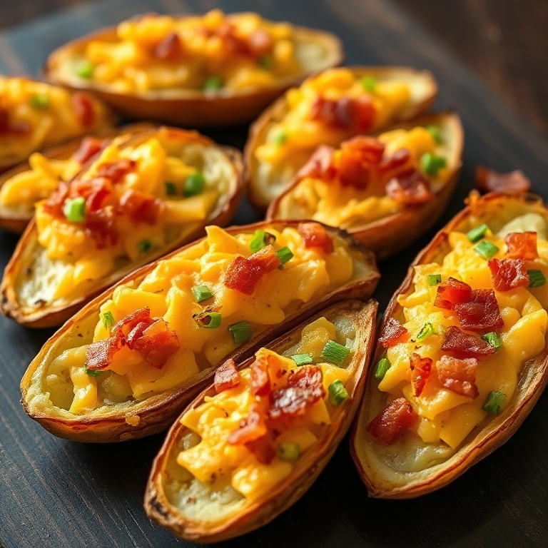 crispy loaded baked potato skins