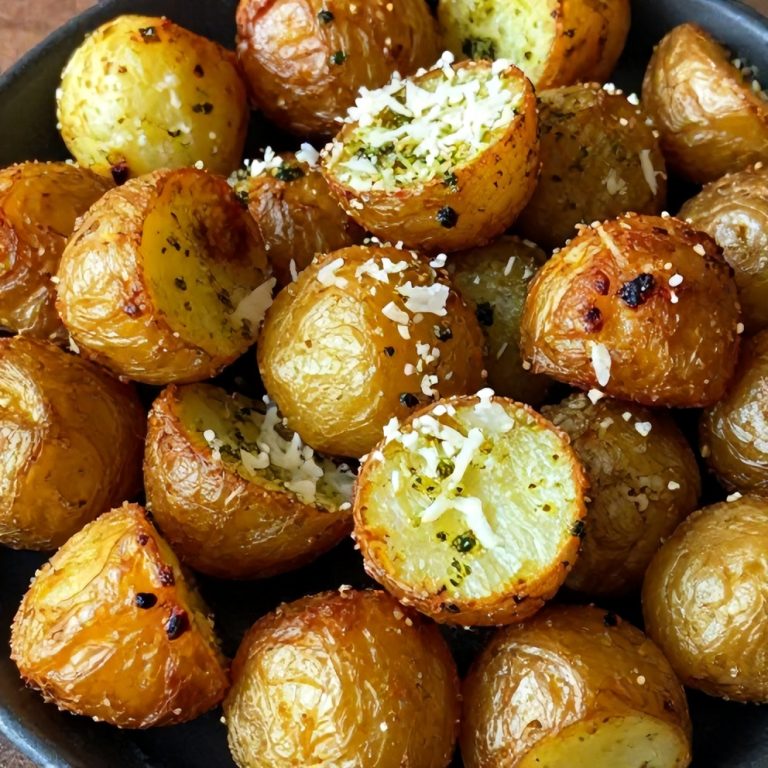 crispy parmesan pesto roasted potatoes