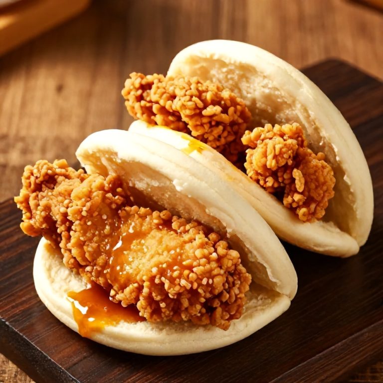 Crispy Sticky Chicken Bao Buns