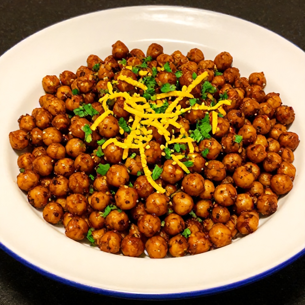 Crispy Za’atar Roasted Chickpeas with Lemon Zest