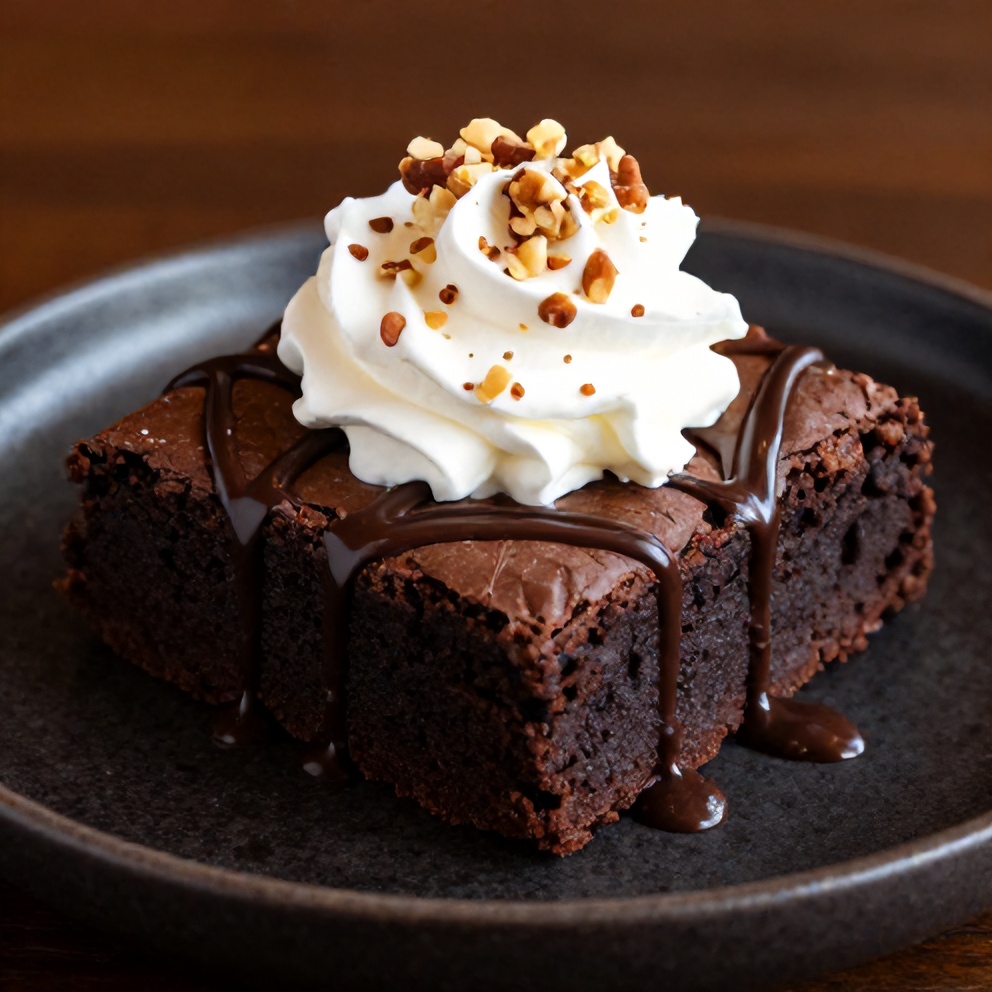 Dr Pepper Brownies with Chocolate Sauce