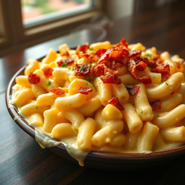 easy bacon mac and cheese