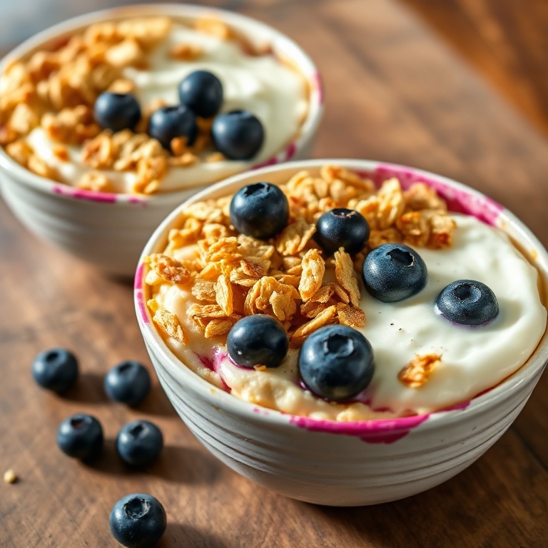 Easy Baked Blueberry Cottage Cheese Bowls