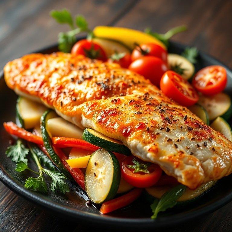 Easy Baked Fish with Veggies