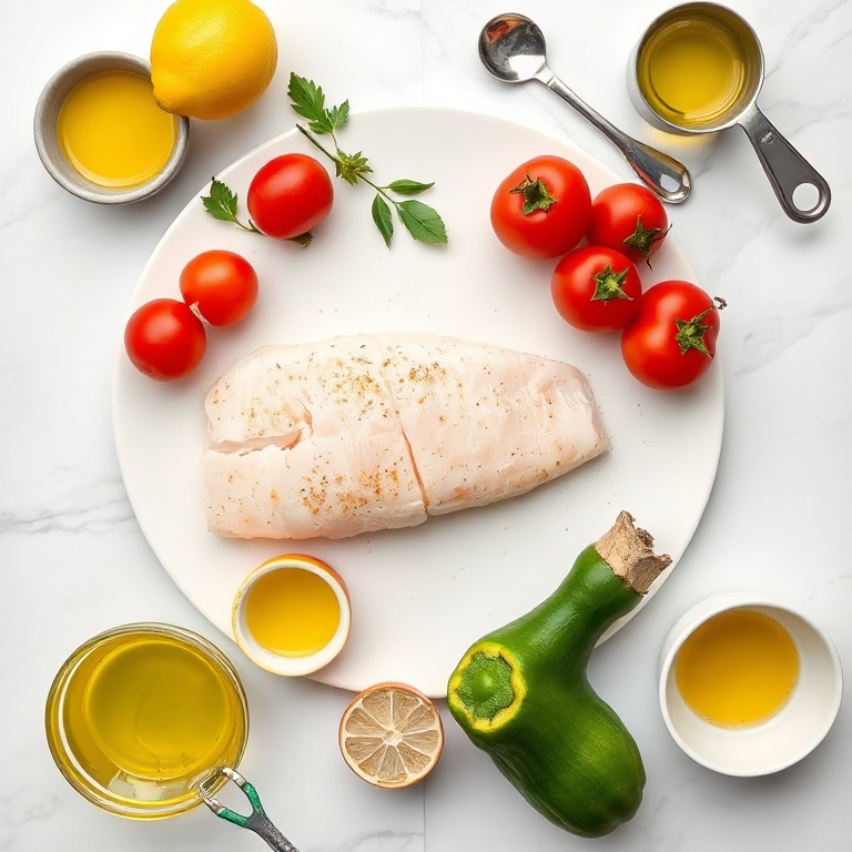 Ingredients for Easy Baked Fish with Veggies