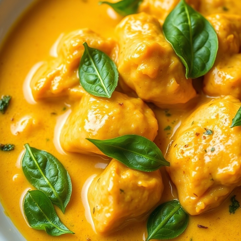 Easy Basil Chicken Coconut Curry