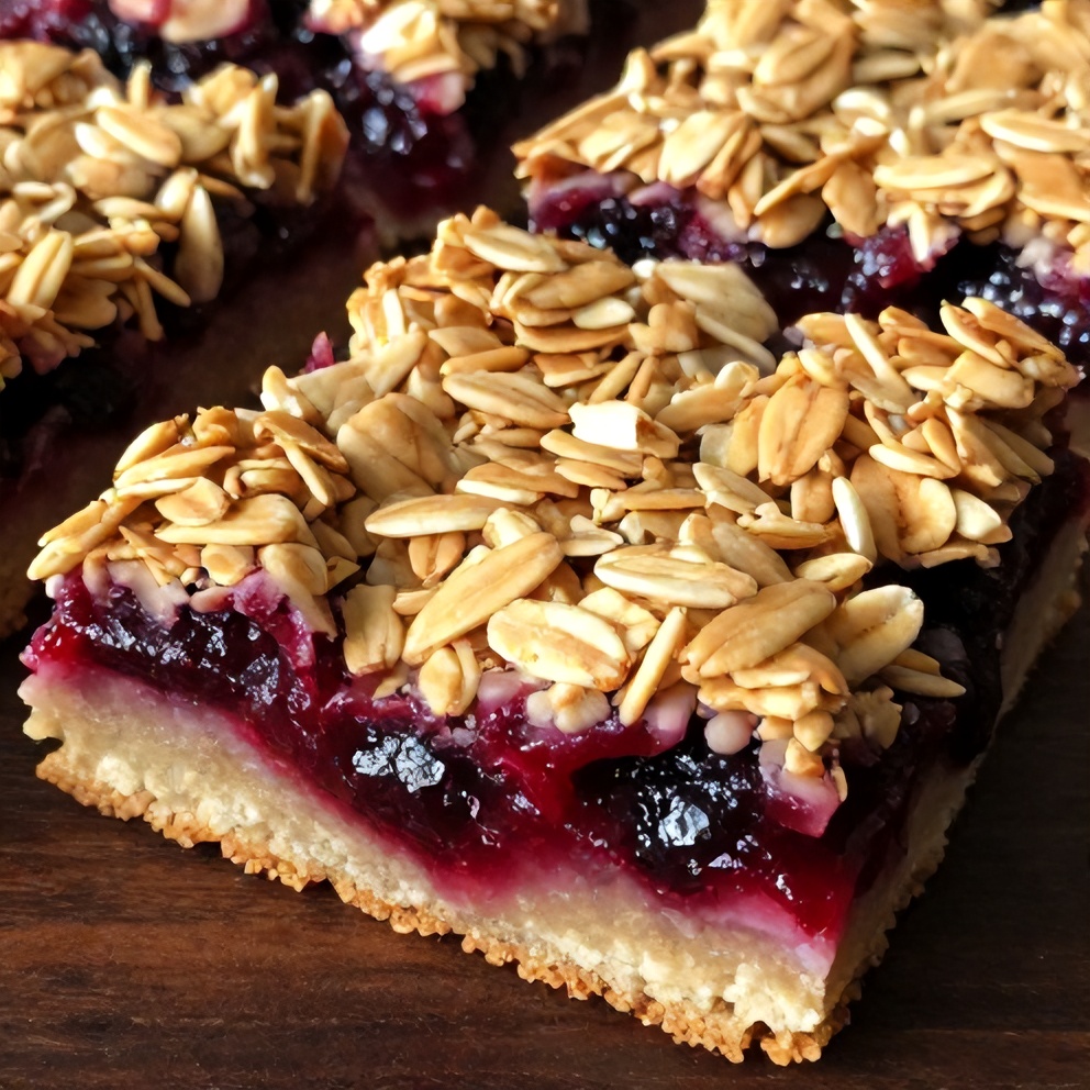 Easy Berry Oat Bars
