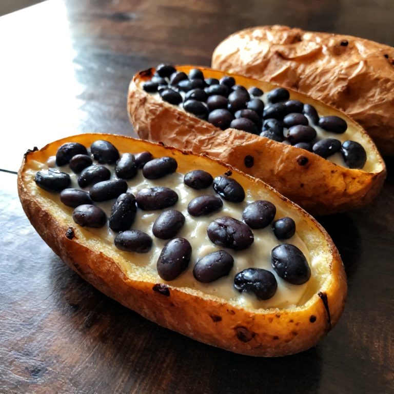Easy Black Bean Stuffed Sweet Potatoes