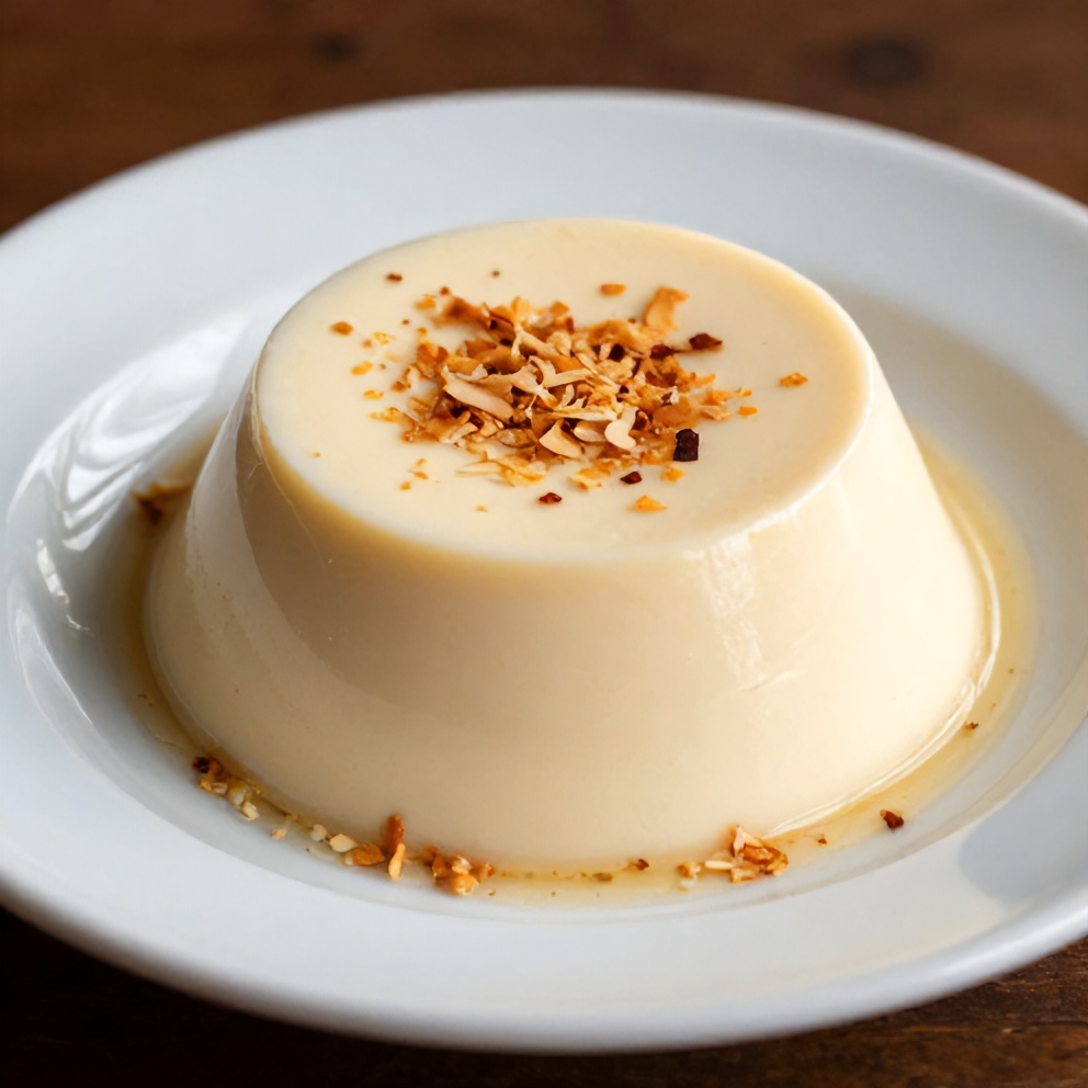 Plated Brazilian Coconut Pudding