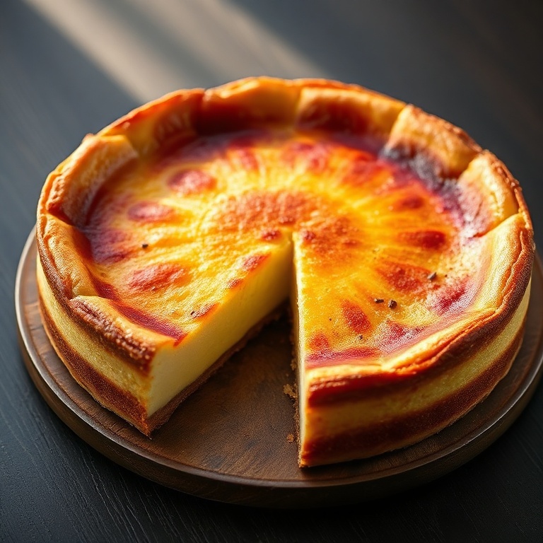 easy burnt basque cheesecake