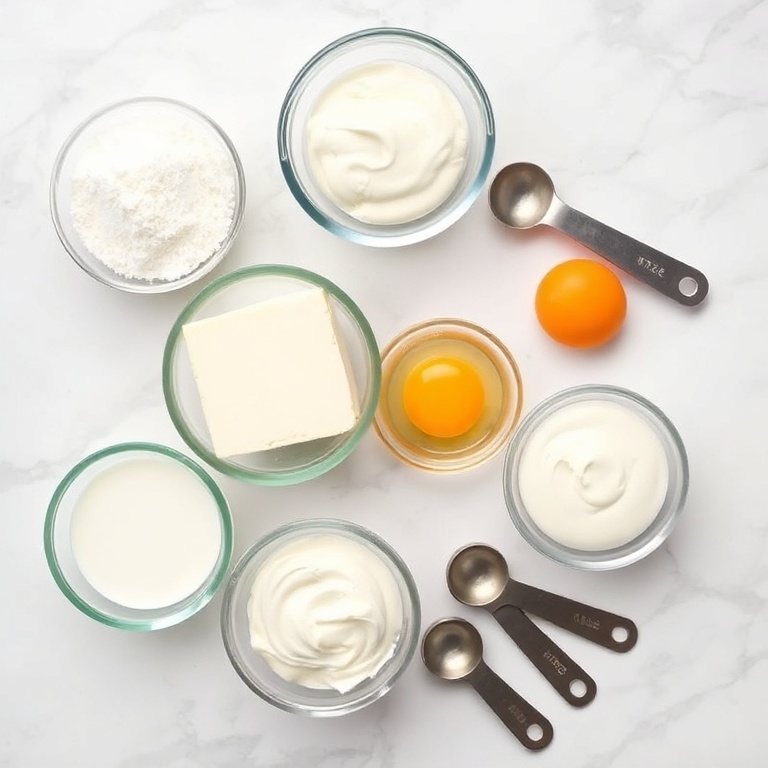 Ingredients for Easy Burnt Basque Cheesecake