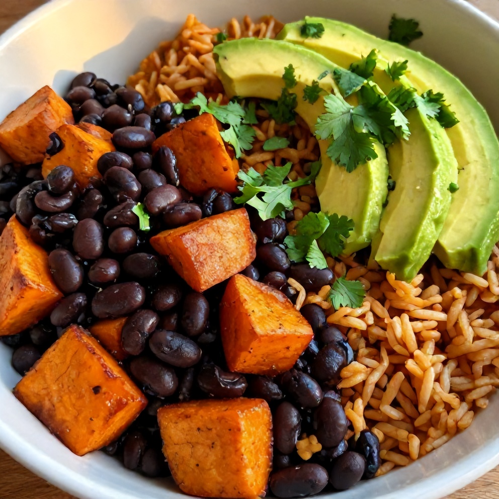 Easy Cajun Sweet Potato Rice Bowl