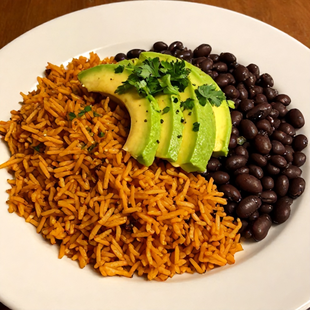Cajun Sweet Potato Rice Bowl ready to serve