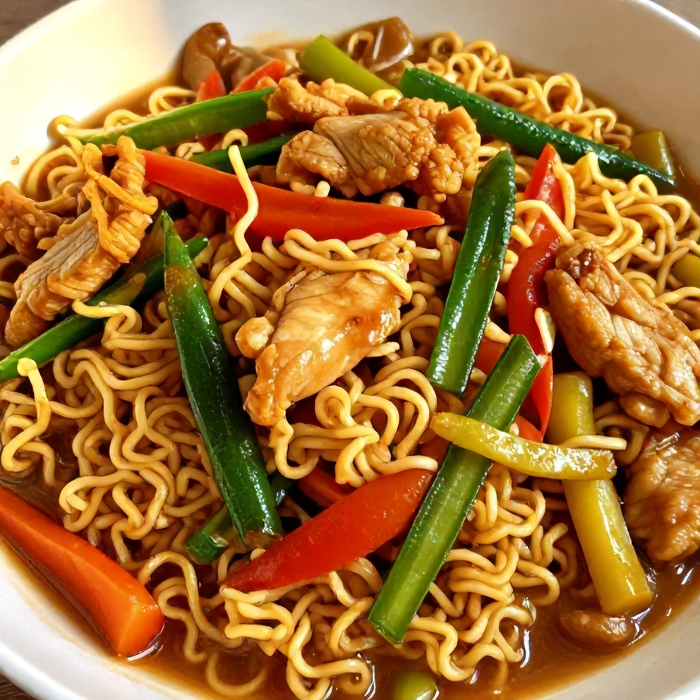 easy chicken ramen stir fry