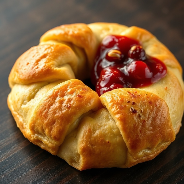 Easy Cranberry Brie Crescent Ring