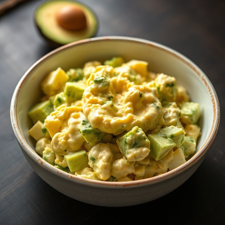 easy creamy avocado egg salad