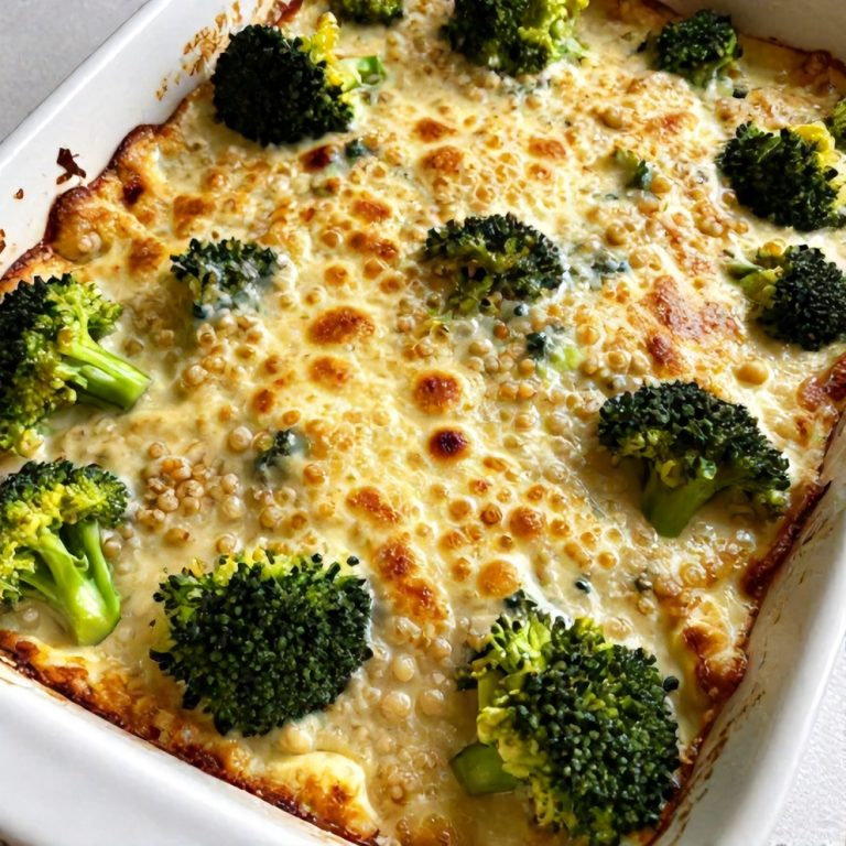 Easy Creamy Broccoli Quinoa Bake