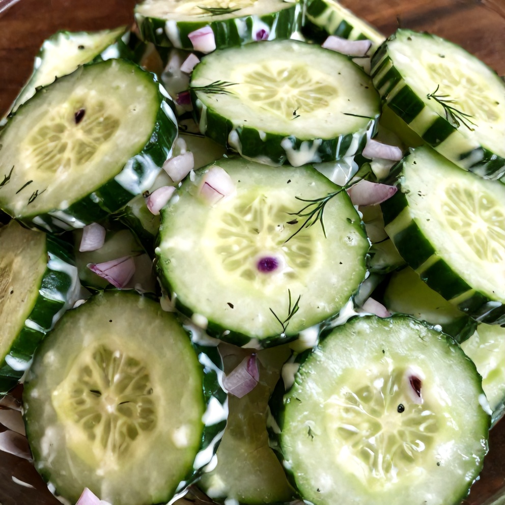 Easy Creamy Cucumber Salad