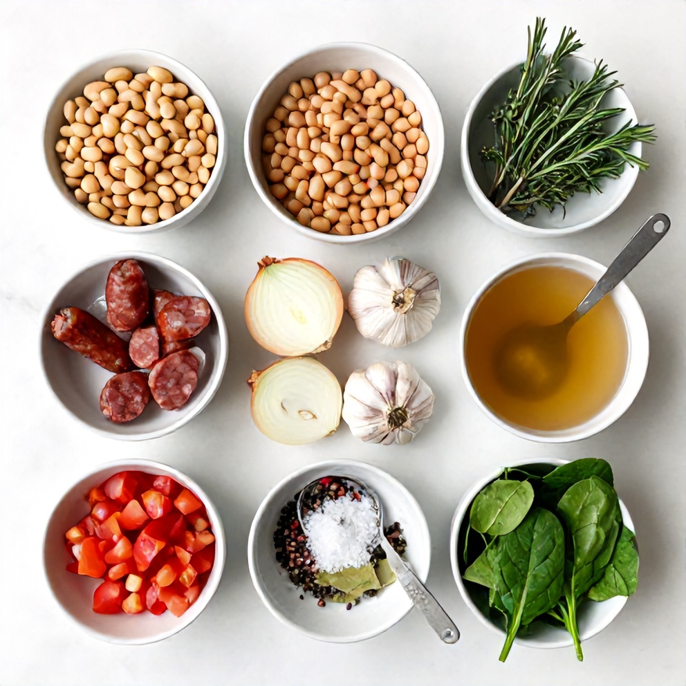 Ingredients for Creamy Tuscan White Bean Soup