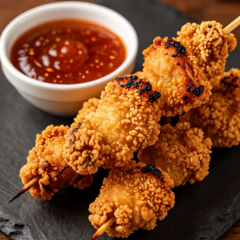 easy bang bang chicken skewers
