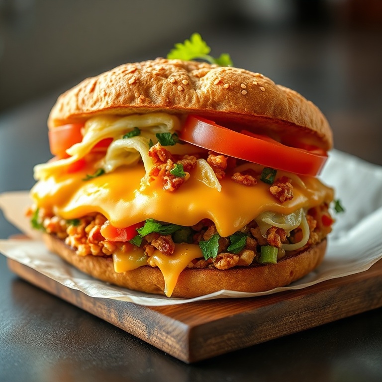 Easy Crispy Mexican Chopped Cheese Sandwich