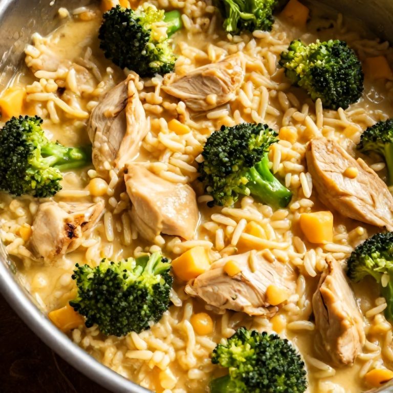 easy crockpot broccoli cheddar chicken and rice